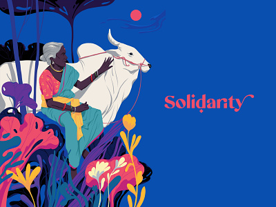 Solidarity art design illustration india kerala sajid standwithfarmers