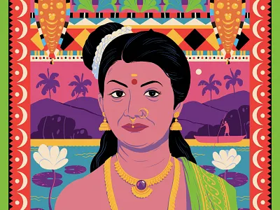 Kerala art cult design illustration kerala people sajid