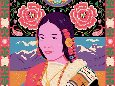 Tibet art culture design illustration people sajid tibet