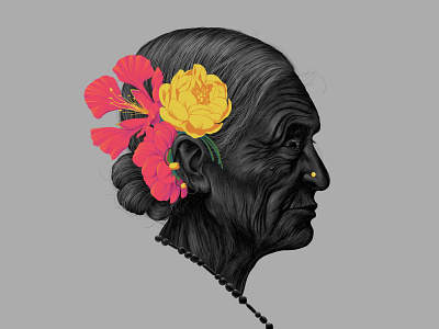 Fragrance 🌸 art cmyk design illustration indian people portrait sajid