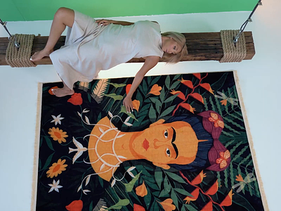 Art in Rug - Frida Kahlo art artinrug design fridakahlo illustration interior persian rug