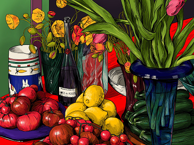 Week 71 art flower food illustration sajid stilllife