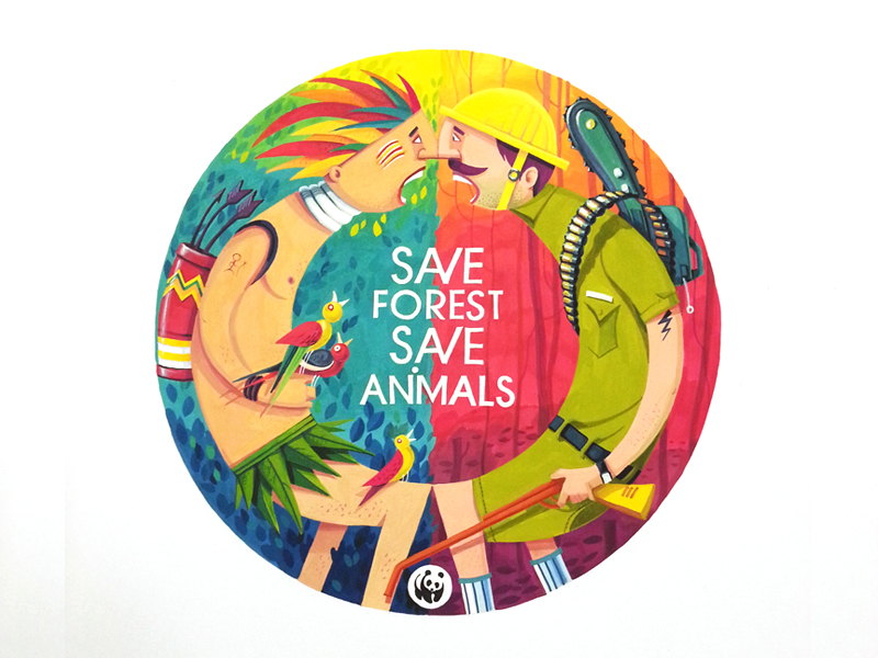 WWF- Save forest Save Animals! by muhammed sajid on Dribbble