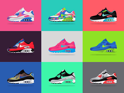 AirMax collection airmax illustration nike shoes