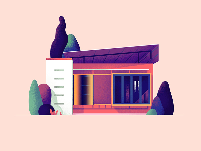 Home - 21 shape square series architecture illustration home