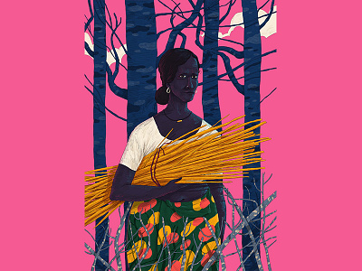 N A R A Y A N I hiwow illustration indian kerala tree woman