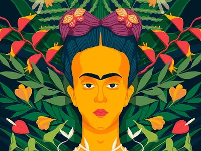 Frida Kahlo art fridakahlo illustration ipad procreate