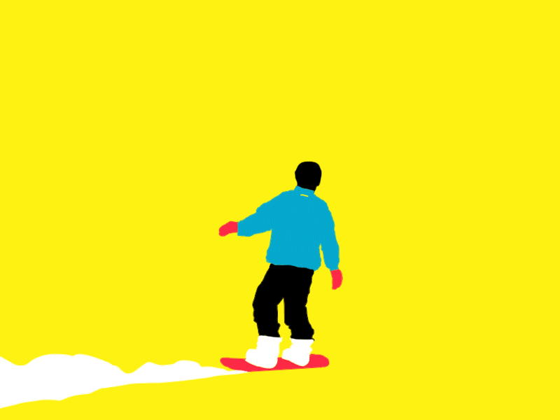 S N O W S K A T E animation 2d frame by frame hiwow illustration skating snow