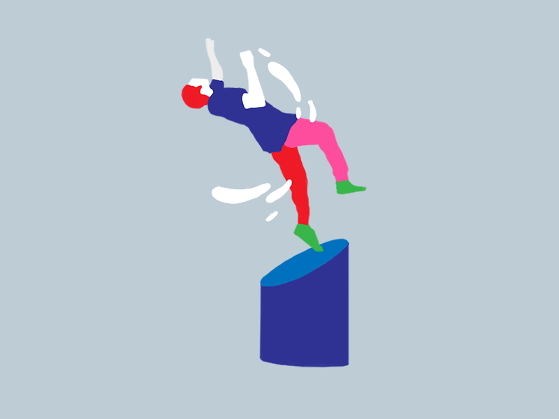 P A R K O U R design series hiwow frame by frame art 2d parkour animation illustration