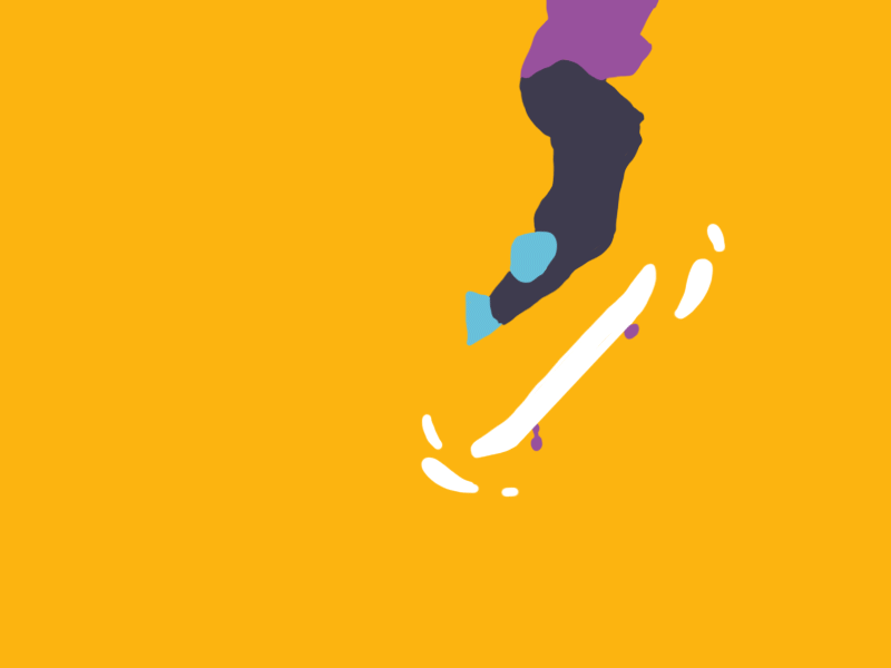 S K A T E R - 5 2d animation gif hiwow illustration series skate board skating