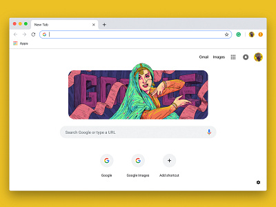 Google Doodle - Madhubala actress art birthday bollywood doodle film google illustration india love madhubala valentine day