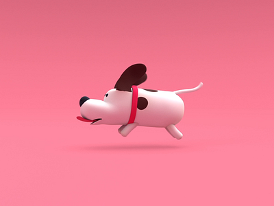 Dog - run cycle🐕 3d animation character animation design dog illustration love runcycle