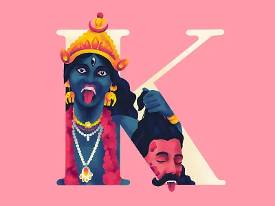 K A L I 36daysoftype art illustration indian k kali myth