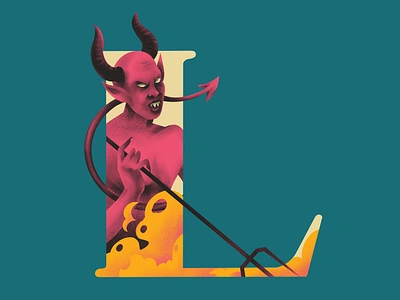 L U C I F E R 36daysoftype illustration lucifer