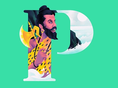 P A R A S H U R A M A 36daysoftype design illustration p parashurama typography