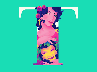 T H A L I A 36daysoftype goddess illustration t thalia