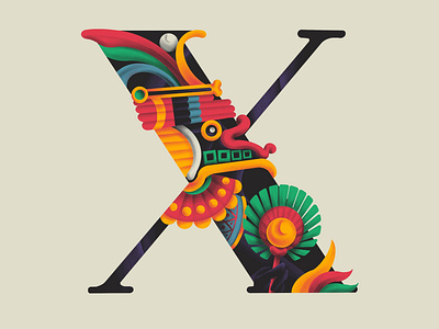 X O L O T L 36daysoftype illustration x xolotl