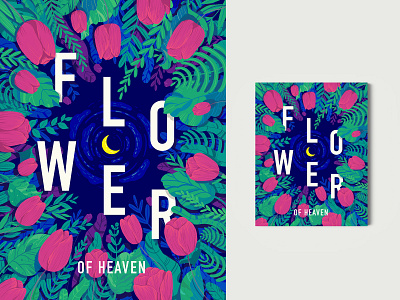 Flower of Heaven art design garden illustration plants procreate typography