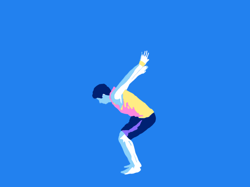 F L I P animation flip gif illustration motion parkour series