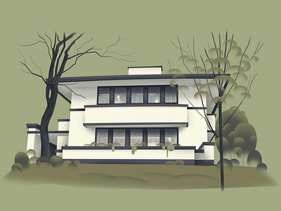 Kentucky – Reverend Jesse R. Zeigler House (1910) architecture art design home house illustration series