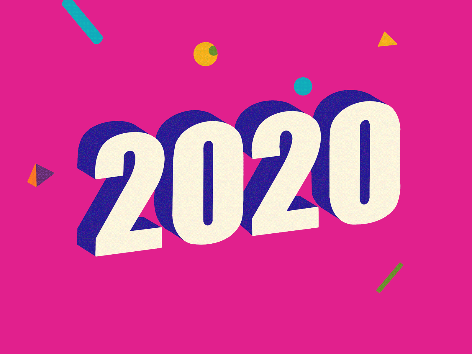 Happy New Year - 2020 2020 animation design design art gif newyear