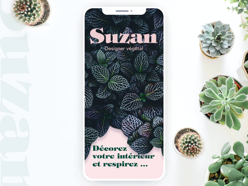App SUZAN | Vegetal Designer animation app ui art direction design motion type ui webdesign