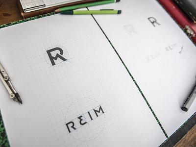 Reim Logotype and mark becavin branding color design edouard logo pencil visual work
