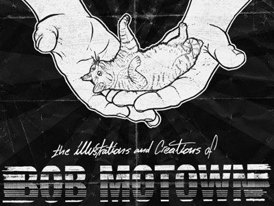 Bobmotown Website Ad Shot bob motown cat hands illustration kitty