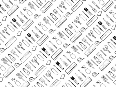 Tools of the trade pattern drawing illustrations items pattern stuff tools wrapping paper