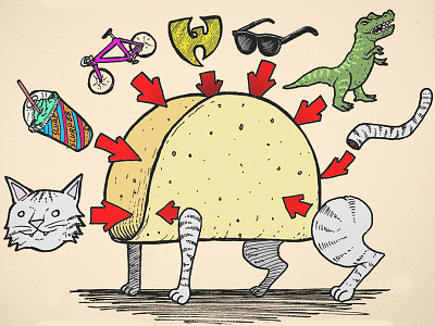 TACOCAT on Request Line bob motown cat drawing illustration promotion tacocat the requestline