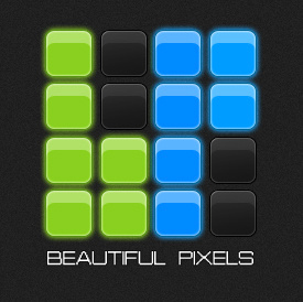 Beautiful Pixels beautiful pixels blue green logo pixel pixels
