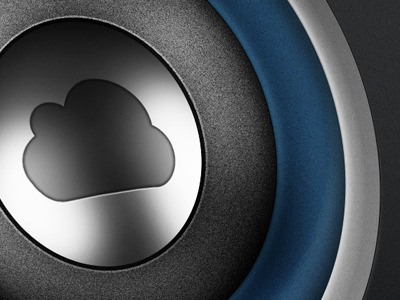Music App app apple application blue cloud grey icon logo mac osx silver speaker
