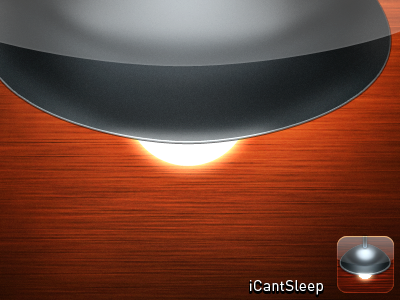 iCantSleep Icon app app store apple icon iphone lamp orange ui wood