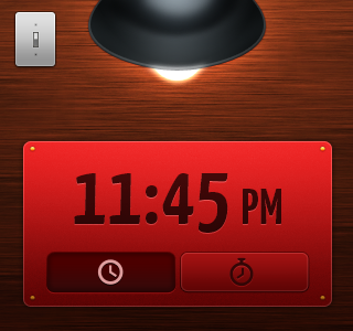 iCantSleep (Lights On) app app store gui iphone iphone app lamp red ui ux wood