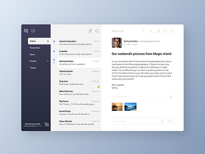 Mail Client concept mail client