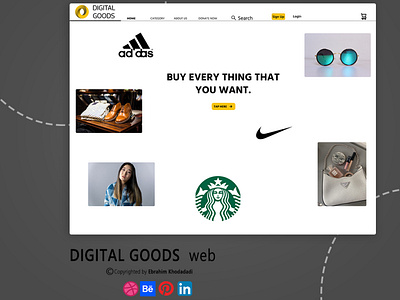 DIGITAL GOODS web adobe xd figma graphic design ui ux