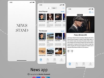 News stand app adobe xd design figma graphic design ui user interface ux xd