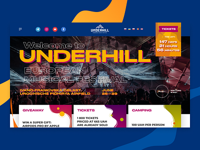 Musical FEST — Underhill agency creative design digital festival interface music studio ui user inteface web