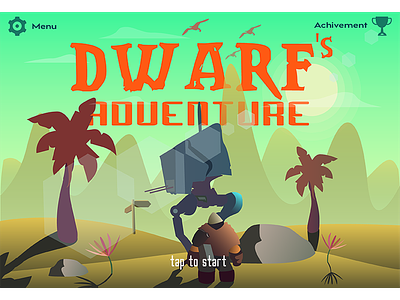 Dwarf's Adventure adventure fantasy futuristic galaxy game illustration nature planet star vector