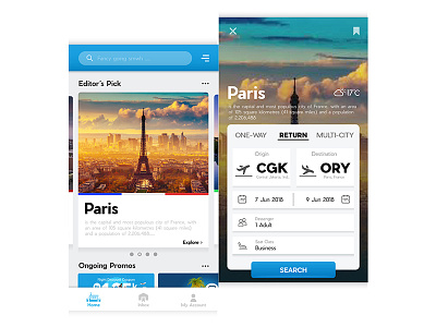 Travel App Concept app card design flow interface mobile product select travel ui ux