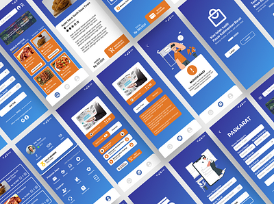 PASKARAT - Market Mobile App app blue branding calm design freelance good graphic design illustration market mobile ui