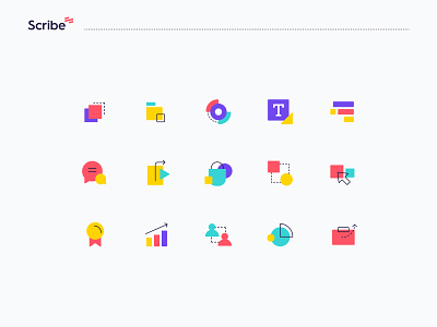 Scribe Icon Set icon pack icon set iconography icons illustration vector