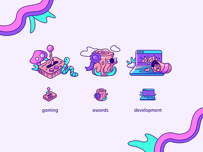 Hackathon Camp Icons camping colorful cute design digitalart figma fun graphic design icons illustration kawaii outdoors pastel procreate spot illustrations vector vibrant