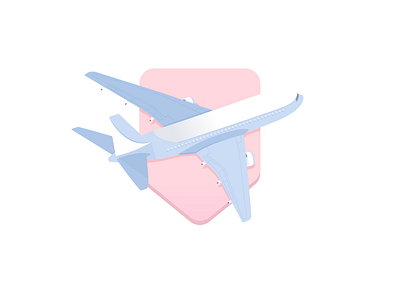 Day 12: Airline airplane badge daily logo challenge illustration