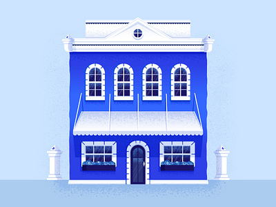 Blue Building blue building illustration retro supply texture vector