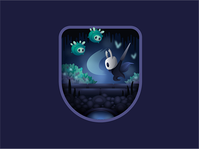 Hollow Knight badge bug character hollow knight illustration vector video game