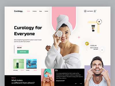 Skincare Product Landing Page design fashion fashion landing page graphic design grow your business landing page motion graphics product skincare skincare product landing page ui