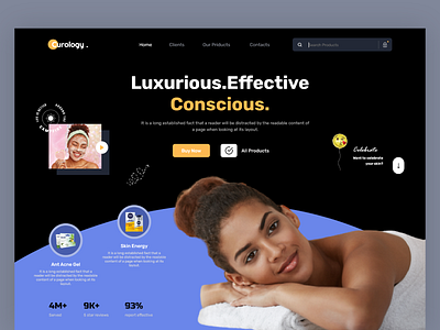 Skincare Product Landing Page design fashion fashion landing page graphic design grow your business landing page motion graphics skincare skincare product landing page ui ui ux