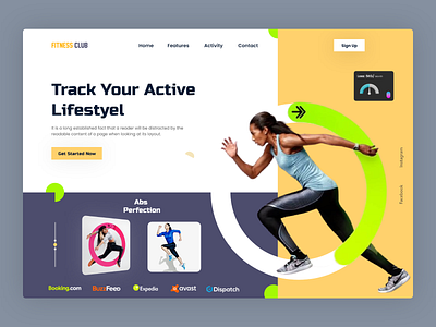 Fitness Web: landing page