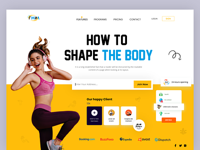 Fitness Web: landing page